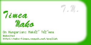 timea mako business card